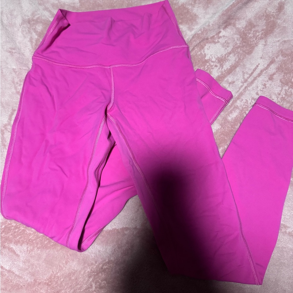 lululemon athletica Bright Pink High-Waist Leggings